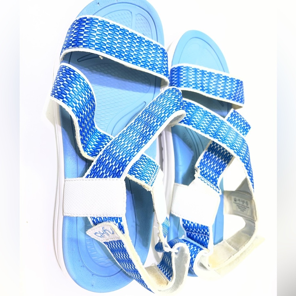 Ryka Blue and White‎ Adjustable Strappy Sandals